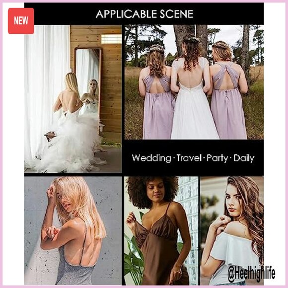 Reusable Strapless Push Up Adhesive Bra with Nipple Covers A-D Cup - Picture 7 of 8